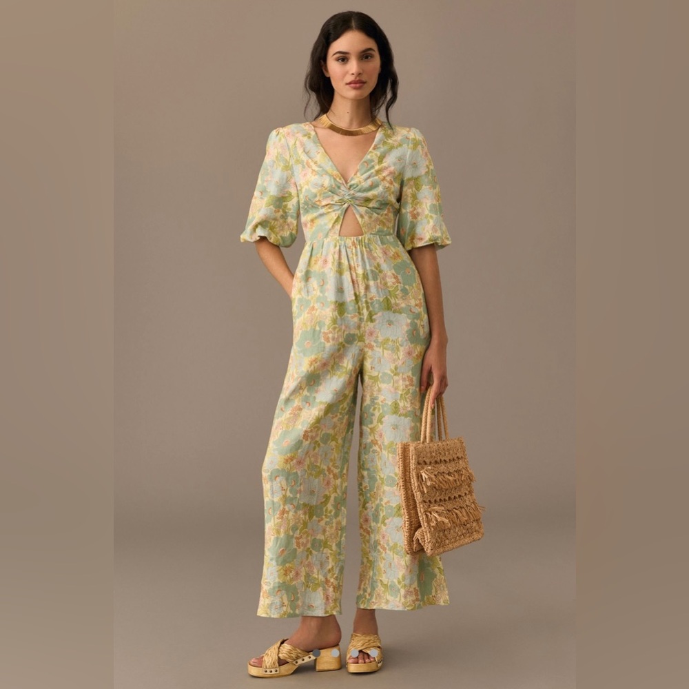 NWT! SANCIA The Aida Twist-Front Jumpsuit
